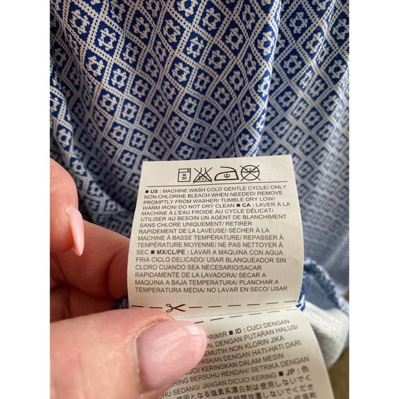 Old Navy Sleeveless Dress Large Adjustable Straps Light Blue Print NWT - Picture 7 of 9